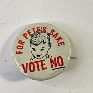 Vintage White Vote No Button